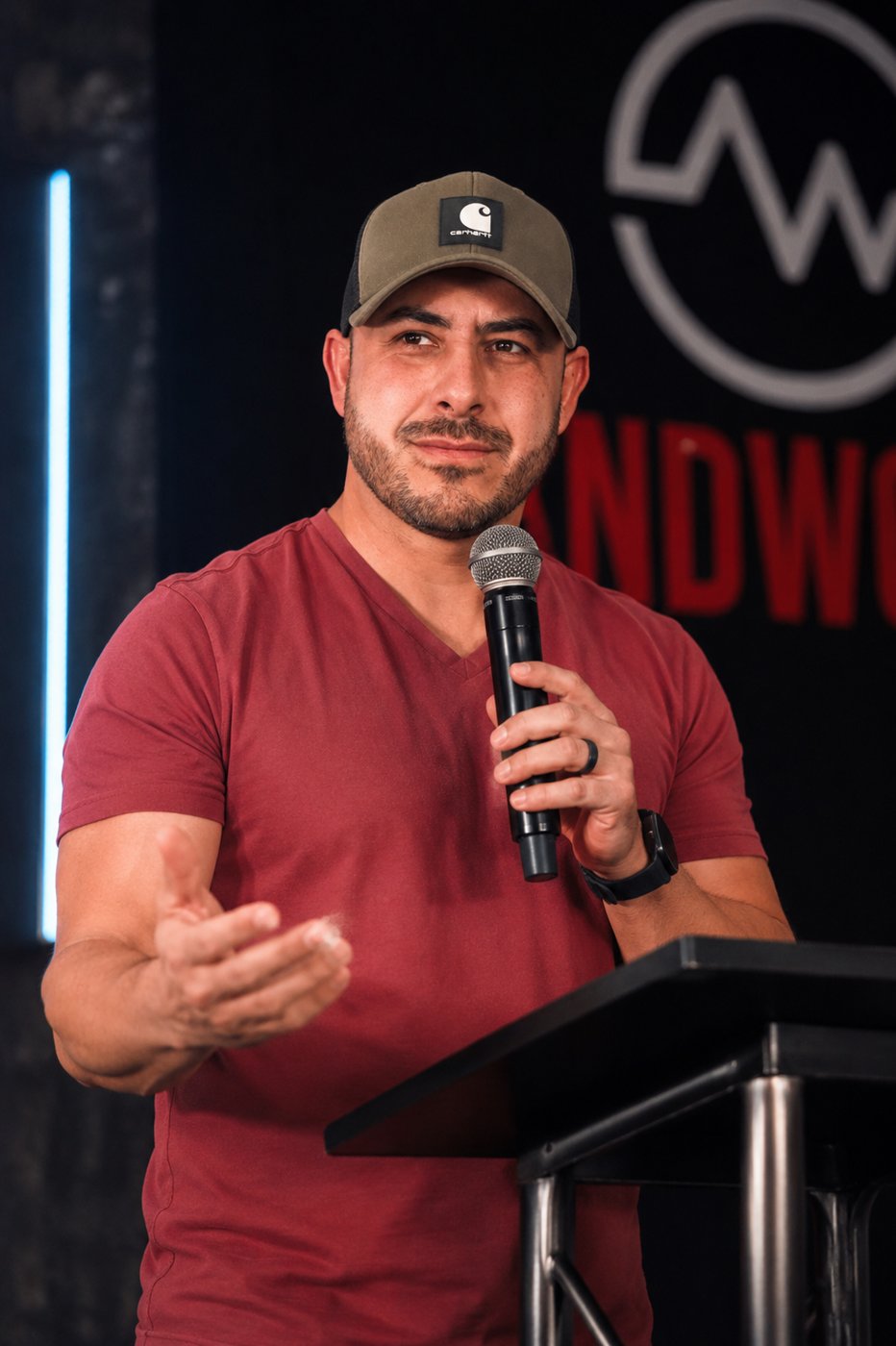 Tim speaking at a MindWorks event